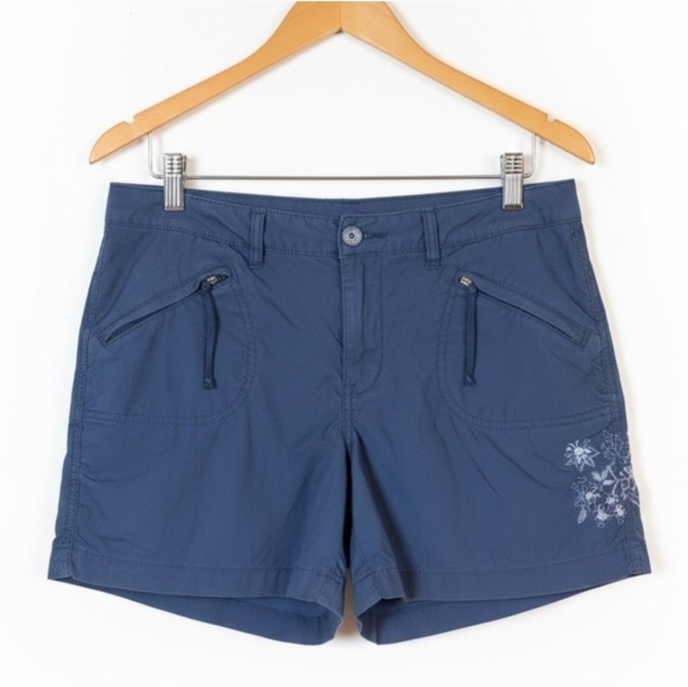 Gitano Blue Floral Embroidered Women's Casual Hiking Shorts Size 10